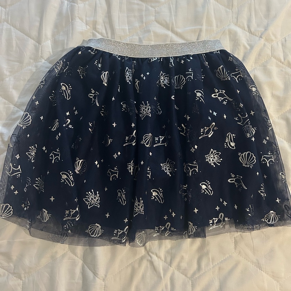Disney Navy Skater Skirt with Silver Details
